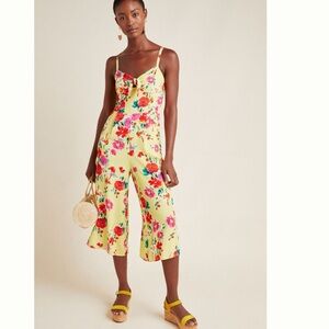 NWT Anthropologie Yumi Kim Milan Floral Print Jumpsuit size S Petite
